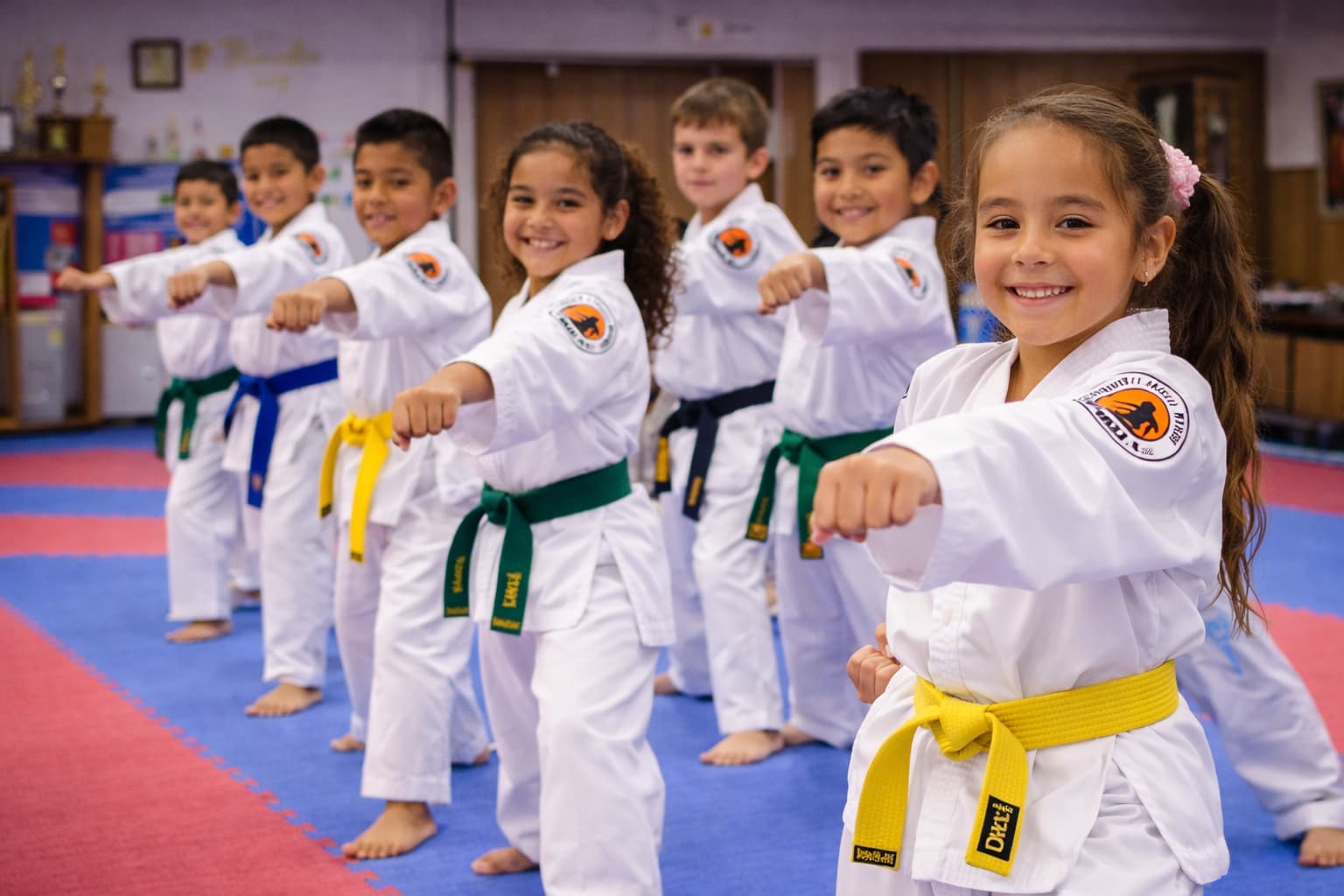 Clase de Taekwondo infantil